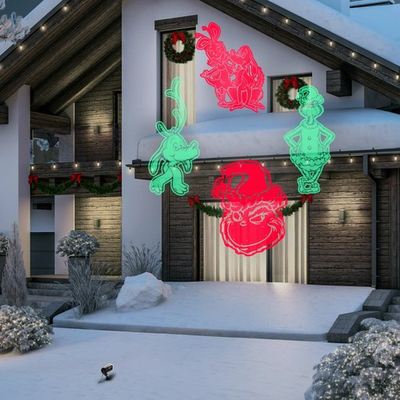 #ad Gemmy LED Light Show Dr. Seuss The Grinch Whirl A Motion Projection Christmas $25.95