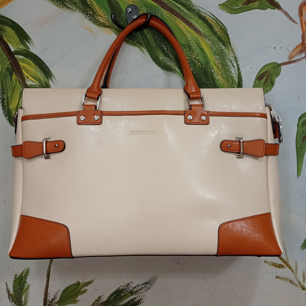 BOSTANTEN MACHK Briefcase Bag Padded Laptop Crossbody Cream  display picture 2