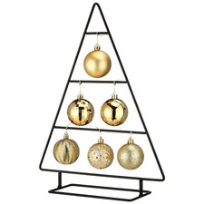16in Metal Ornament Display Stand Christmas Tree Holder Tabletop Decor