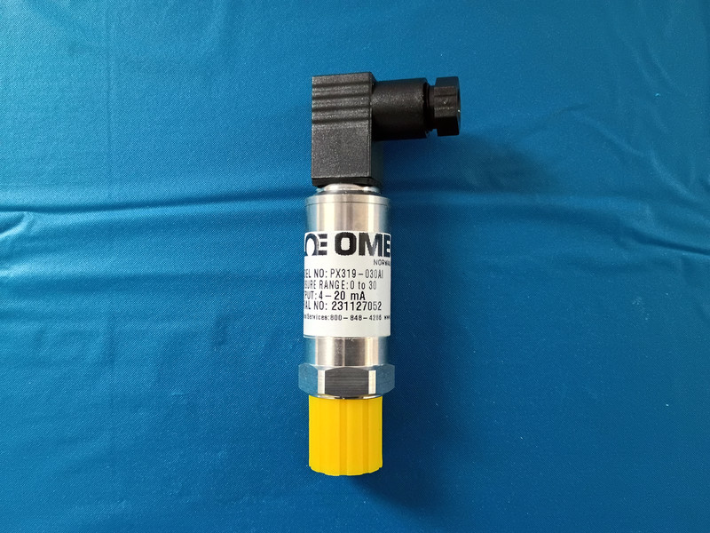 Omega PX319-030AI Stainless Steel Pressure Transducer Sensor, 4-20 mA, 0-30 PSI