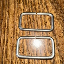 NOS stainless steel HD gear hanger/attachment point 2” webbing/belt set of 2