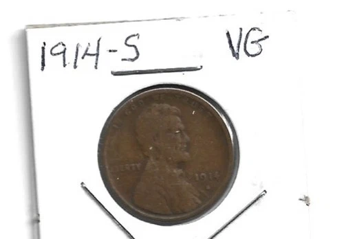 1914-S  CENT  VG