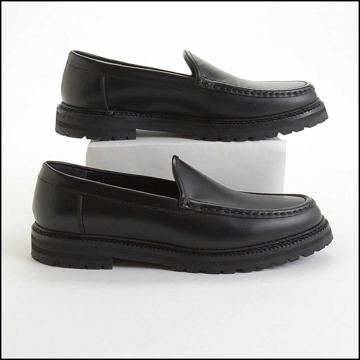 Manolo Blahnik Black Leather Loafers Manolo Blahnik Leonda Leather Loafers - Bergdorf Goodman main image 2