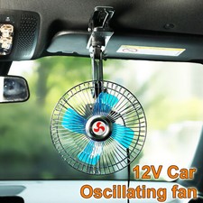 Car Oscillating On Fan Rotatable Cooler 12V 25W Portable  for Truck RV Van ATV