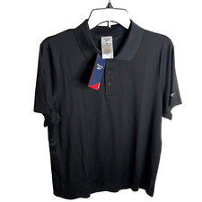 Reebok Men's 45 Short Sleeve Performance Training Polo Shirt - Black Size XL