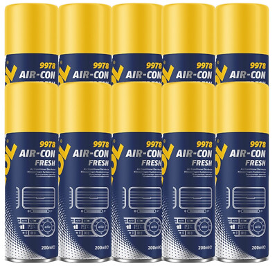 10x200 ml MANNOL Air Con Fresh Klimaanlagen Desinfektion Reiniger Aircon 9978