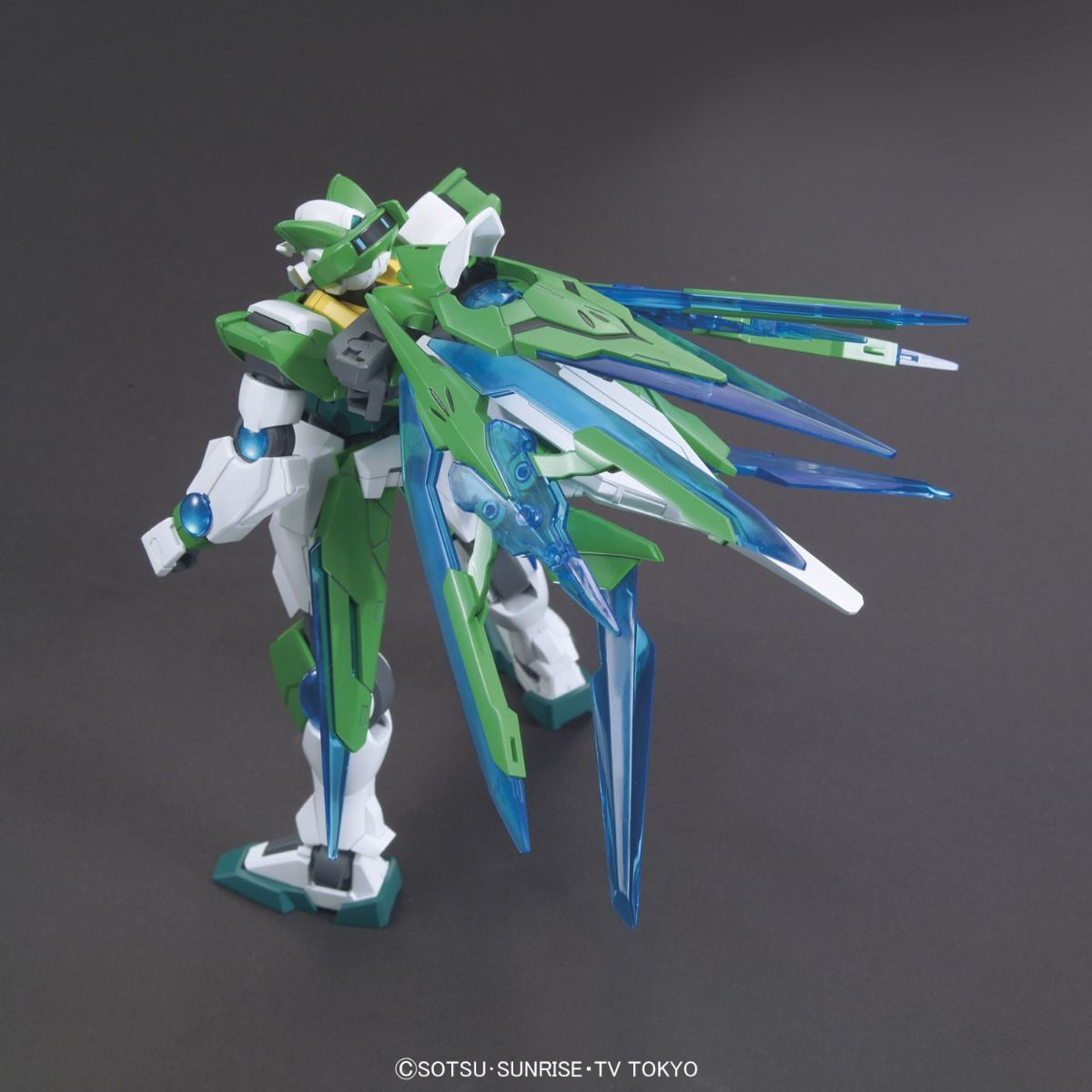 Bandai Spirits – Gundam Build Fighters Try 00 Shia Qan[T] – Maquette 1/144 – Kit Officiel Japonais – Bouclier, épée, Parties Transparentes
