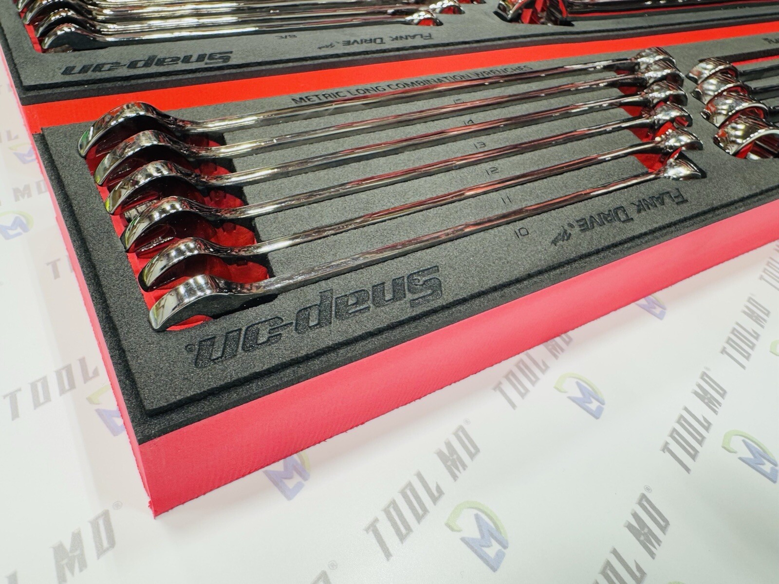 Snap-on Tools USA NEW 21-Piece Metric & SAE LONG Combination Wrench Foam Set