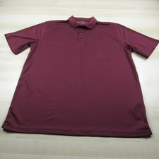Ariat Polo Shirt Mens Large Maroon Red Tek Heat Series Stretch Outdoor UPF