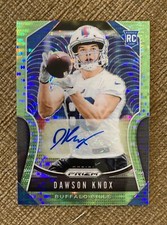 Dawson Knox 2019 Panini Prizm Pulsar Green Prizm RC Rookie Auto Autograph