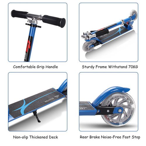 Scooter plegable de aluminio para niños con luces LED - Imagen 10 de 13