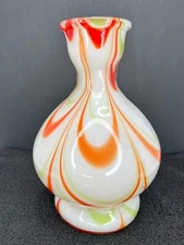Carlo Moretti? Pop Art Opaline Florence Vase Design, Italy, 1970s 9"