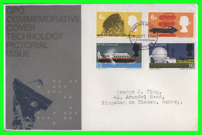 1966 GPO Technology Set First Day Cover by G.B. Philatelic Bureau Edinburgh