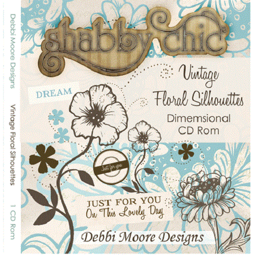 Debbi Moore Vintage Floral Silhouettes Dimentional CD Rom (320875) - Picture 3 of 3