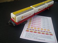 RETRODECAL SHELLGAS FREIGHTLINER TANKS CONVERSION SELF ADHESIVE DECALS, Hornby
