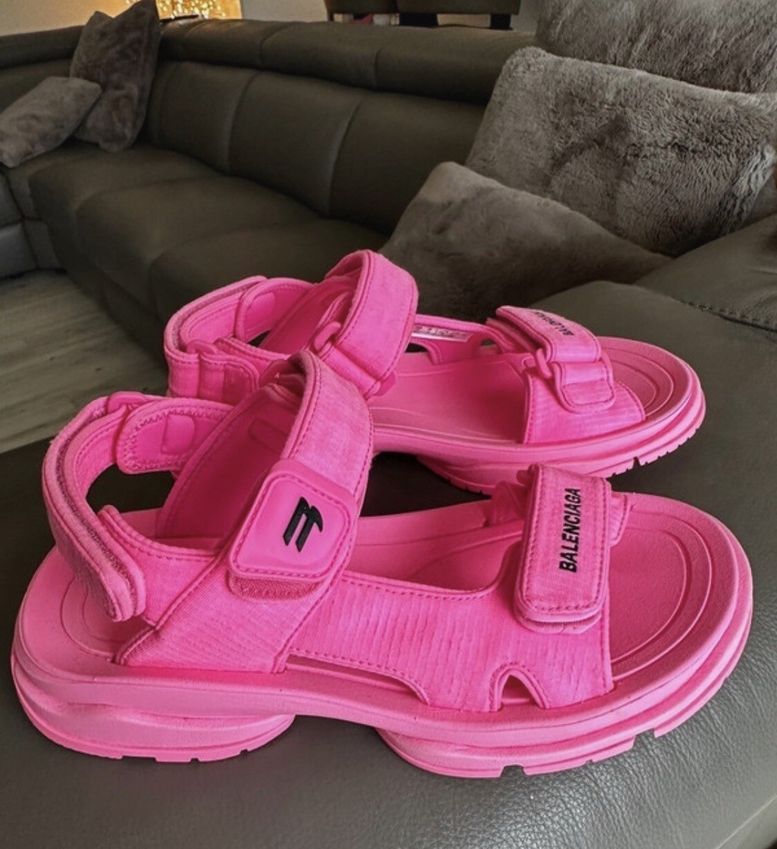 Balenciaga Tourist Sandals Pink Worn Once Eu 39 Uk UK