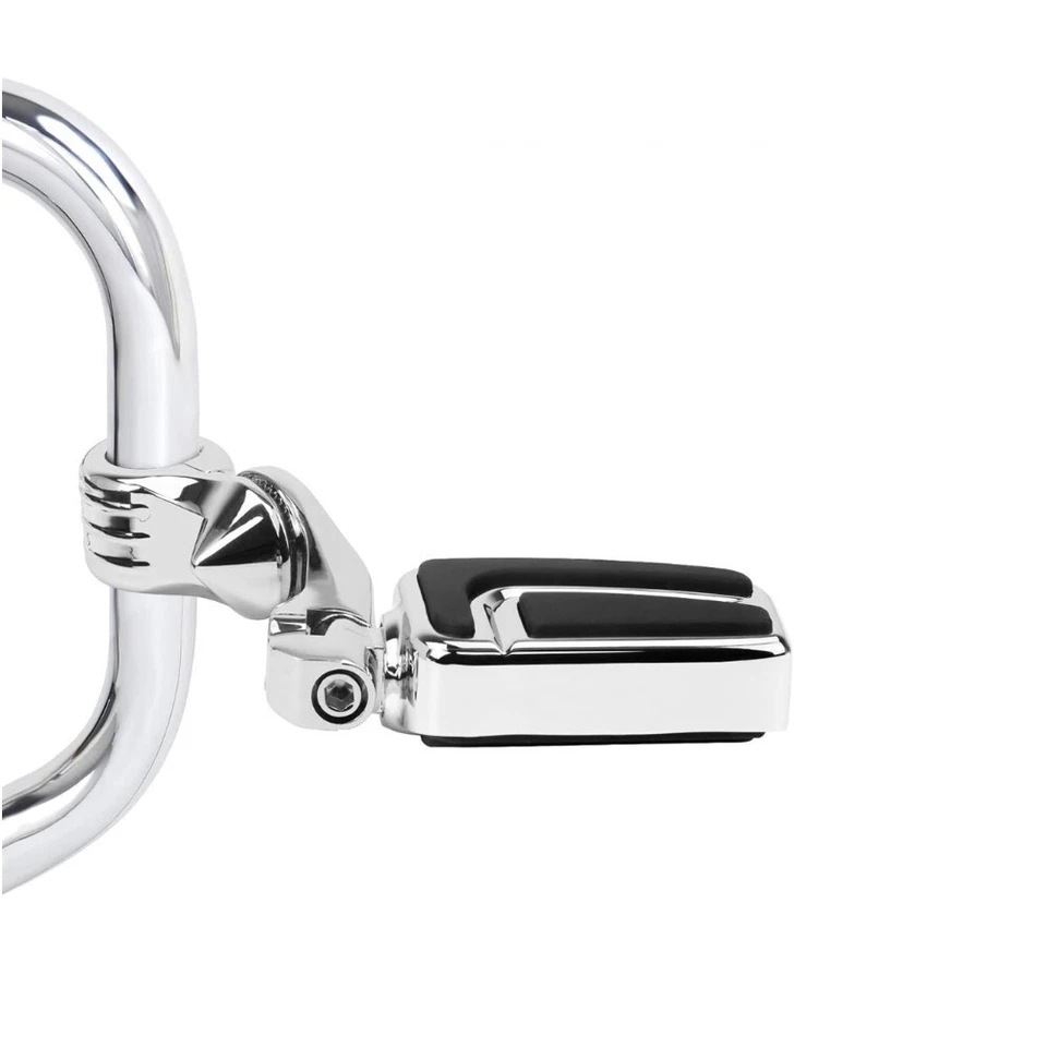 Barra protectora de barra de carretera estriberas cromadas 1-1/4" para Harley Electra Glide estándar Foto 4 de 4