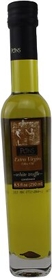 White Truffle Infused Spanish Extra Virgin Olive Oil, 8.5 Oz Glass Bottle