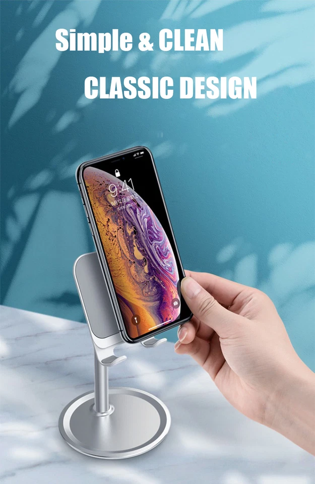 Adjustable Holder Mount Universal Tablet Phone Stand Desktop Mobile iPad iPhone - Image 3 of 4