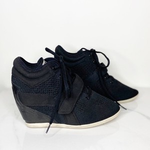 ash black wedge sneakers