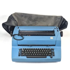 IBM Selectric II Typewriter Word Processor - FOR PARTS OR REPAIR - blue vintage