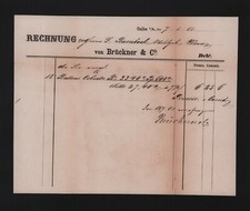 CALBE/SAALE, Rechnung 1861, Brückner & Co. 