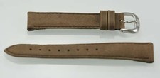 Fossil Stainless Steel Light Brown Leather Replacement Clips Watch Band 18mm