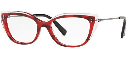 Authentic Valentino Eyeglasses VA 3035 5128 Havana/Red w/Demo Lens 52mm "NEW"