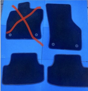 Original VW Golf 7 Fußmatten Velours 5G1863011 Ohne Fahrersitz Matte - 3 Matten