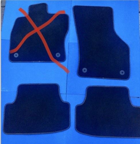 Original VW Golf 7 Fußmatten Velours 5G1863011 Ohne Fahrersitz Matte - 3 Matten