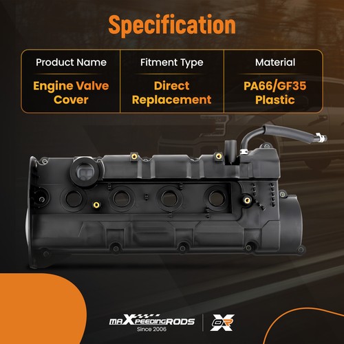 Engine Valve Cover w/ Gasket for Hyundai Elantra Tiburon Tucson 2.0L 2004-2010 - Imagen 4 de 12