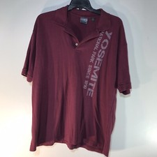 Camp David Burgandy 1/4 Button Polo Mens Size XL