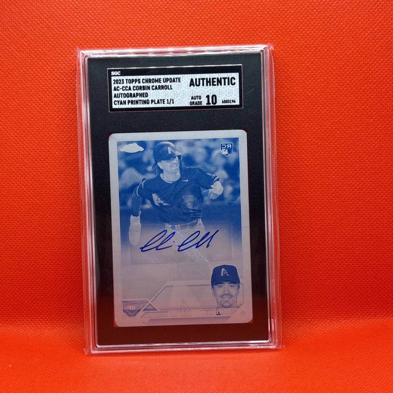 2023 Topps Chrome Update Corbin Carroll Auto AC-CCA Cyan Printing Plate 1/1 ⚾️🔥