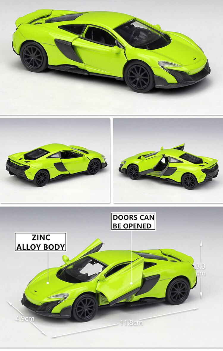 Green 1:36 Nex McLaren 675LT Coupe Kid Diecast Model Collector