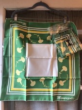 Set Of 2 Vintage Minneapolis Scarves Green  Yellow