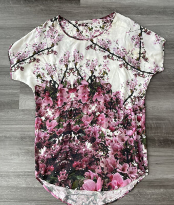 Stillwater the Brand Size S Purple Floral Mini Dress Short Sleeve