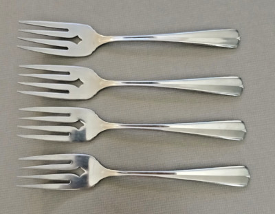 Set Of 4 Oneida USA Gala Impulse Salad Forks Stainless Flatware 6 3/8''