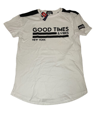 NWT Good Times And Vibes New York American Boulevard White T Shirt S Am Blvd 