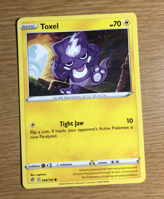 068/192 Toxel | Common | Pokemon Sammelkartenspiel Schwert & Schild Rebel Clash