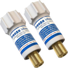 Outdoor Faucet Freeze Protector Durable Brass Stainless Steel White 2 Pack