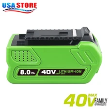 40V Lithium Battery For Greenworks 40 Volt G-MAX 8.0Ah 29472 29462 29252 29482