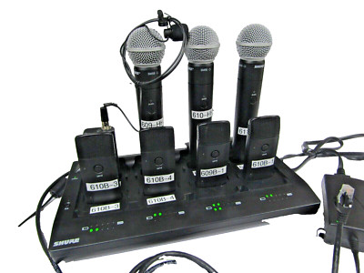   SHURE MXWNCS8 CHARGING STATION 3x MXW2 MICS MXW1/O Z10 W/MIC 4x MXW6/O Z10