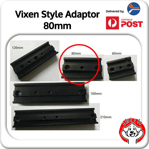 80mm Universal Vixen Style 1/4 Inch (1/4″) + M6 (6mm) Dovetail Bar / Plate - Bild 1 von 2