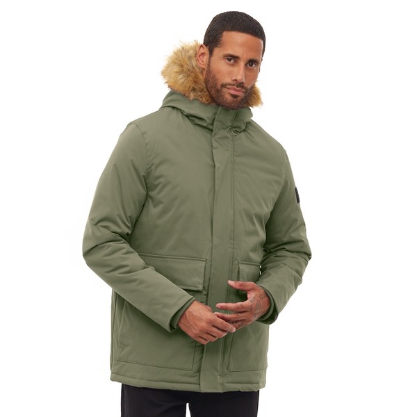 Bench Herren Stepp Parka Jacke Mit Kapuze Warm Wintermantel Khaki-image