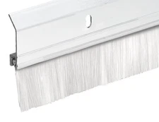 SB36W White Aluminum Brush Door Sweep 2 inch Wide x 36 inch Long Weather Seal