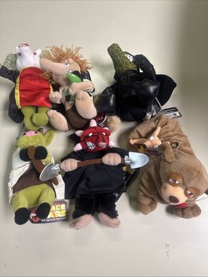 Lot of 6 Farce Wars Fantom Meanies Plush Dolls w/ Tags Star Wars Parody NWT