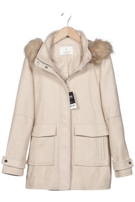 Stradivarius Mantel Damen Jacke Parka Gr. M Wolle Beige #y1s5sj1