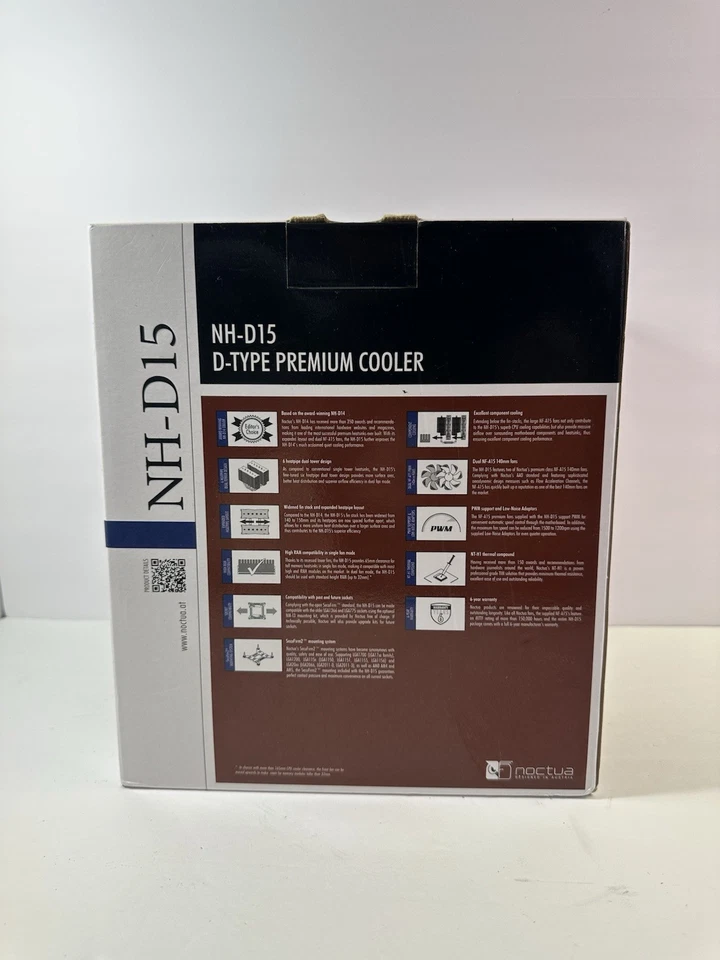 Noctua NH-D15 Premium CPU Cooler W/ NF-A15 x 2 PWM Cooling Fans New In Box - Image 3 of 4