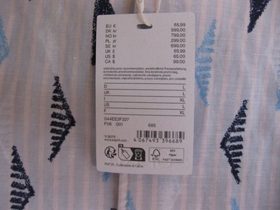 Esprit Kurzarm Hemd Hell/Rosa Gr.L NEU!!