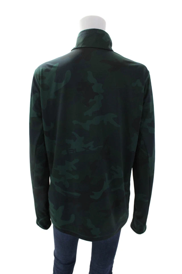 RLX Ralph Lauren Mujer Camuflaje Cuello Alto Pullover Ropa Activa Chaqueta Verde Talla M Foto 3 de 4